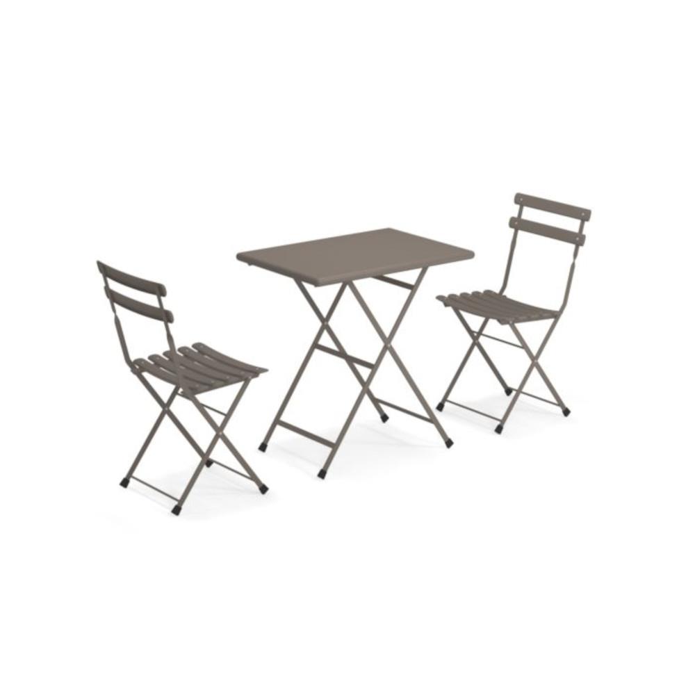 Emu set due sedie e tavolino arc en clien 3513 Sabbia 