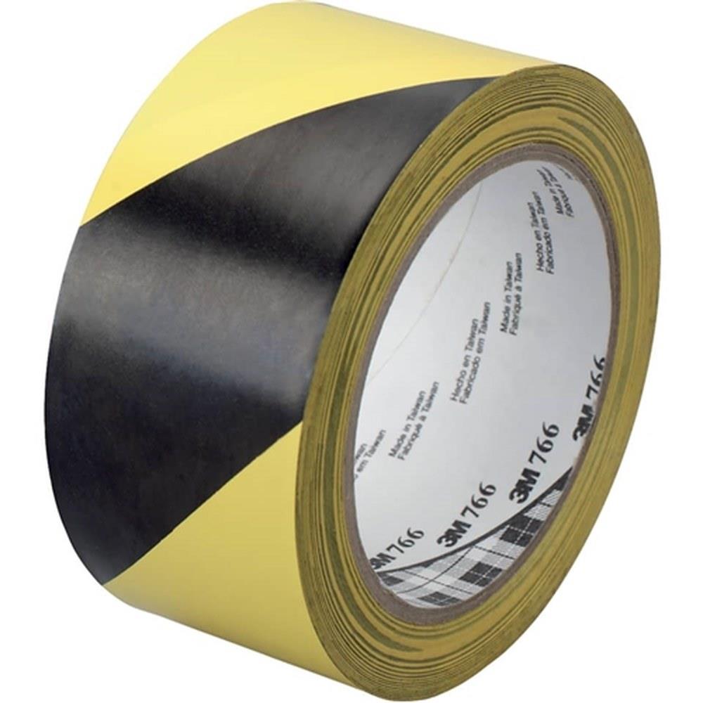 3m - nastro adesivo segnaletico - giallo nero 50mm x 34m