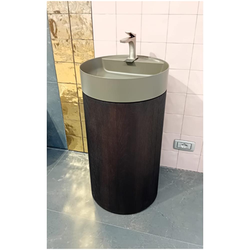 Antonio Lupi - Lavabo da terra Rugantino 1 Smoke/Rovere