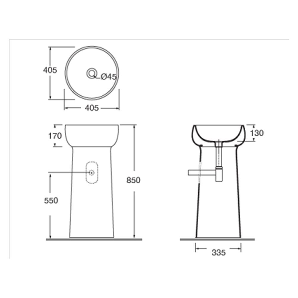 Azzurra - Lavabo freestanding GRAAL 2