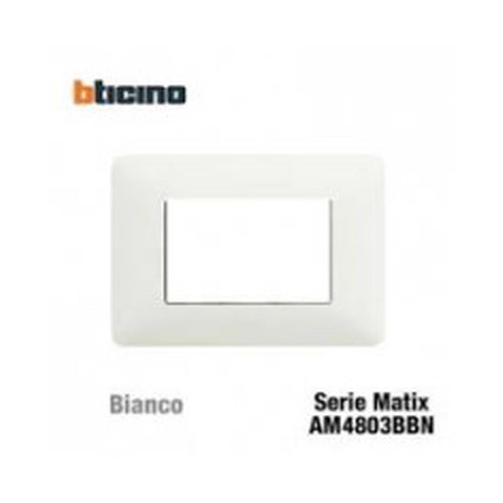 bticino - matix placca - 3 posti bianca
