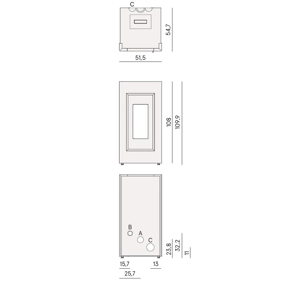 Cadel - Nuova Prince PLUS 11 Kw Dimensioni