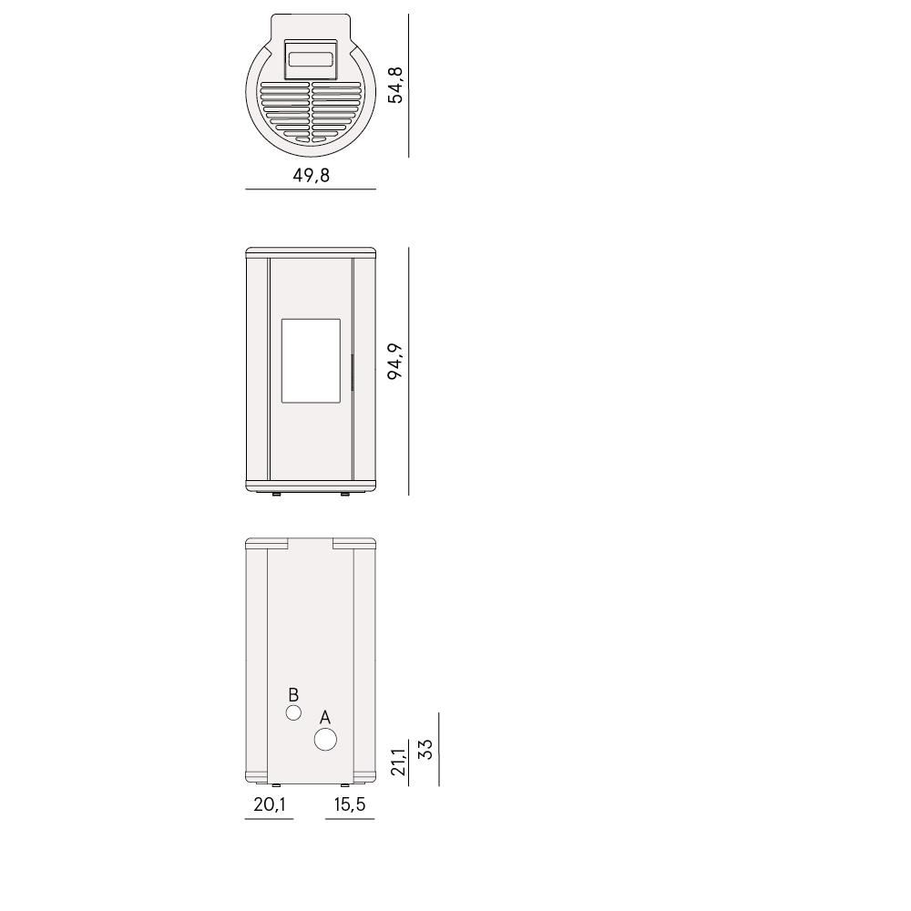 CADEL - Stufa a pellet Sound 7 Ps 3