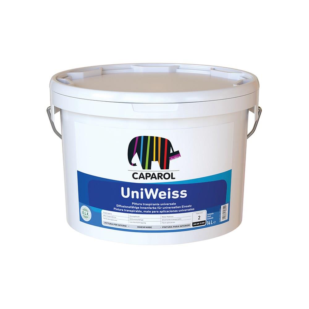 caparol - pittura traspirante uniweiss - 14 l