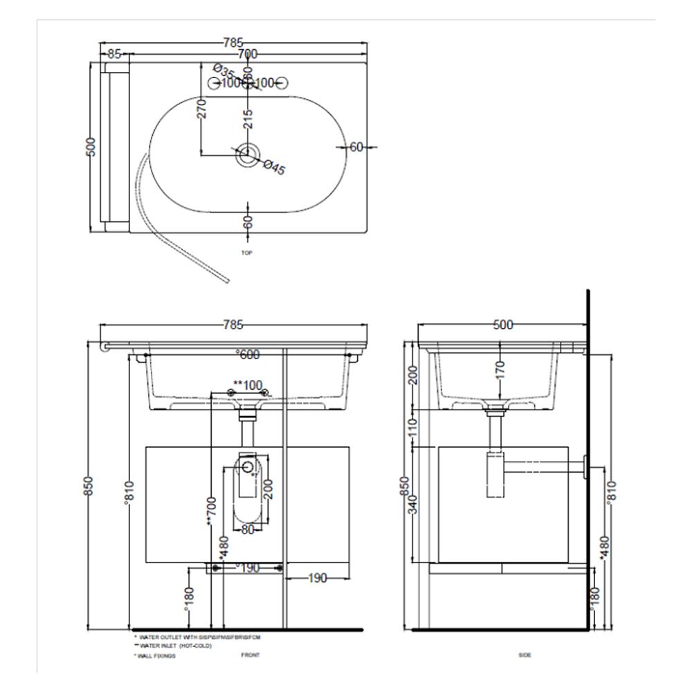 Cielo - Mobile bagno Kyros 3