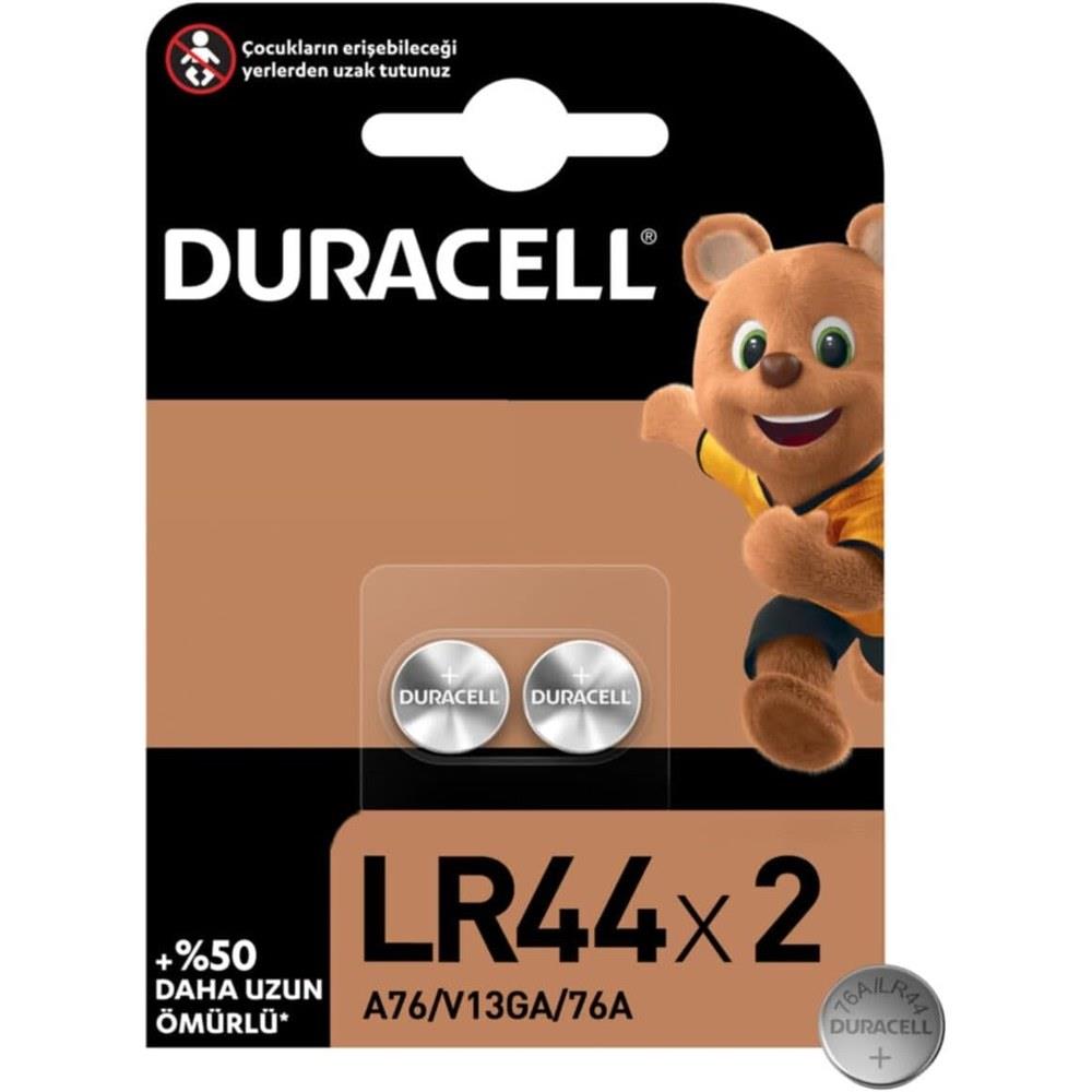 duracell - pila a bottone lr44 - confezione da 2