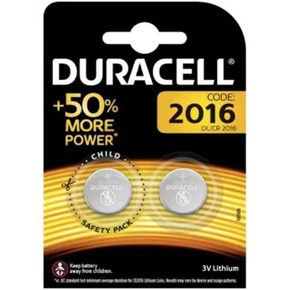 duracell - pila al litio cr2016 - confezione da 2