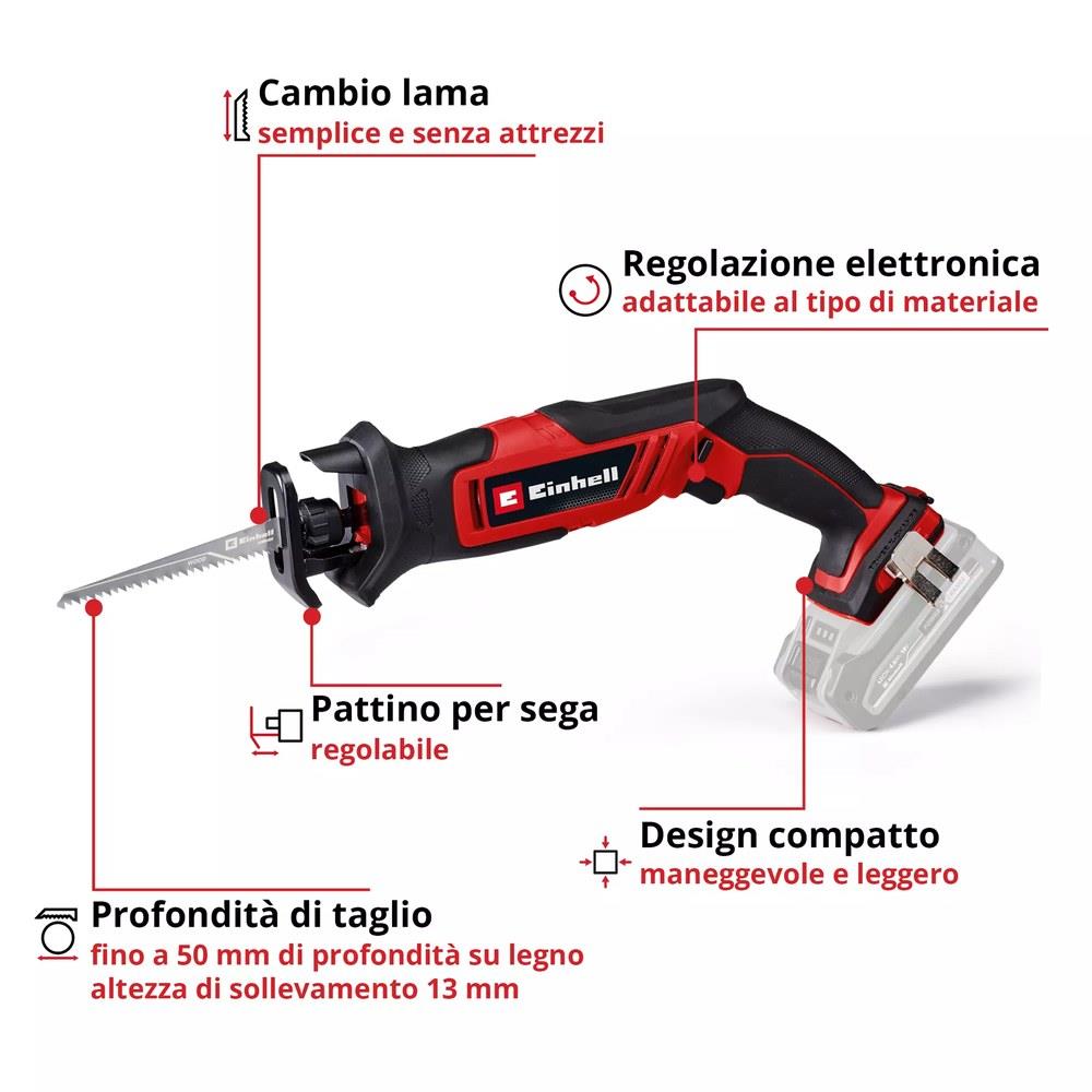 einhell - sega a gattuccio a batteria te-ap 18/13 li