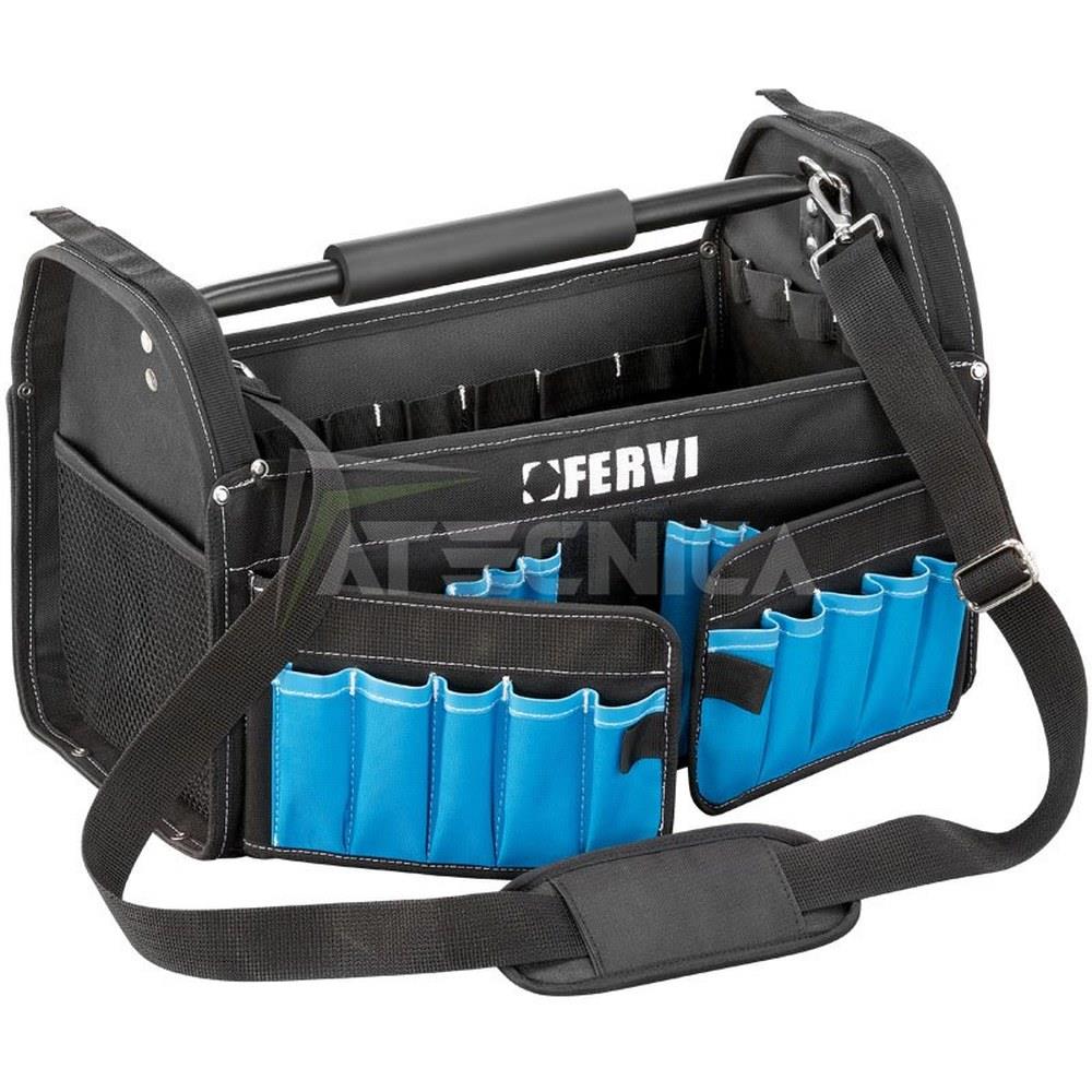 fervi - borsa portautensili aperta - soft
