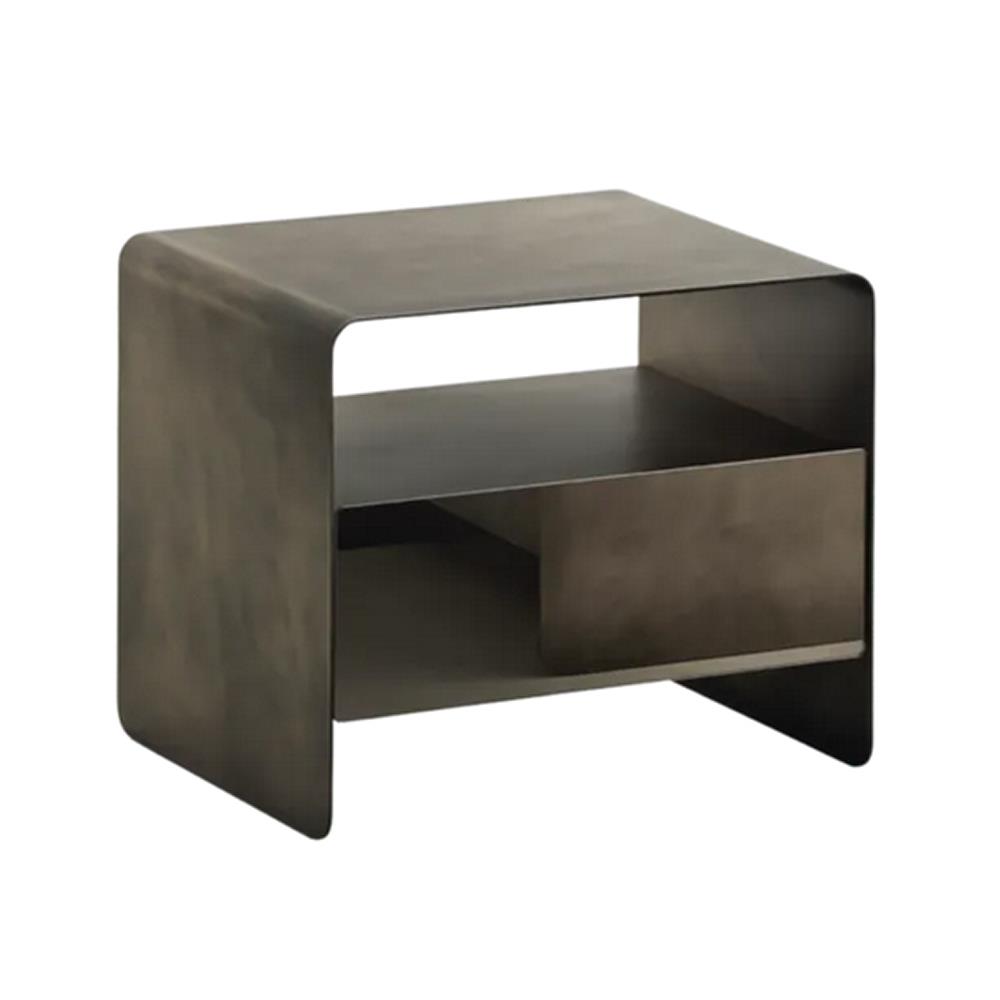 FLOU - Comodino Foglio Anodic Bronze