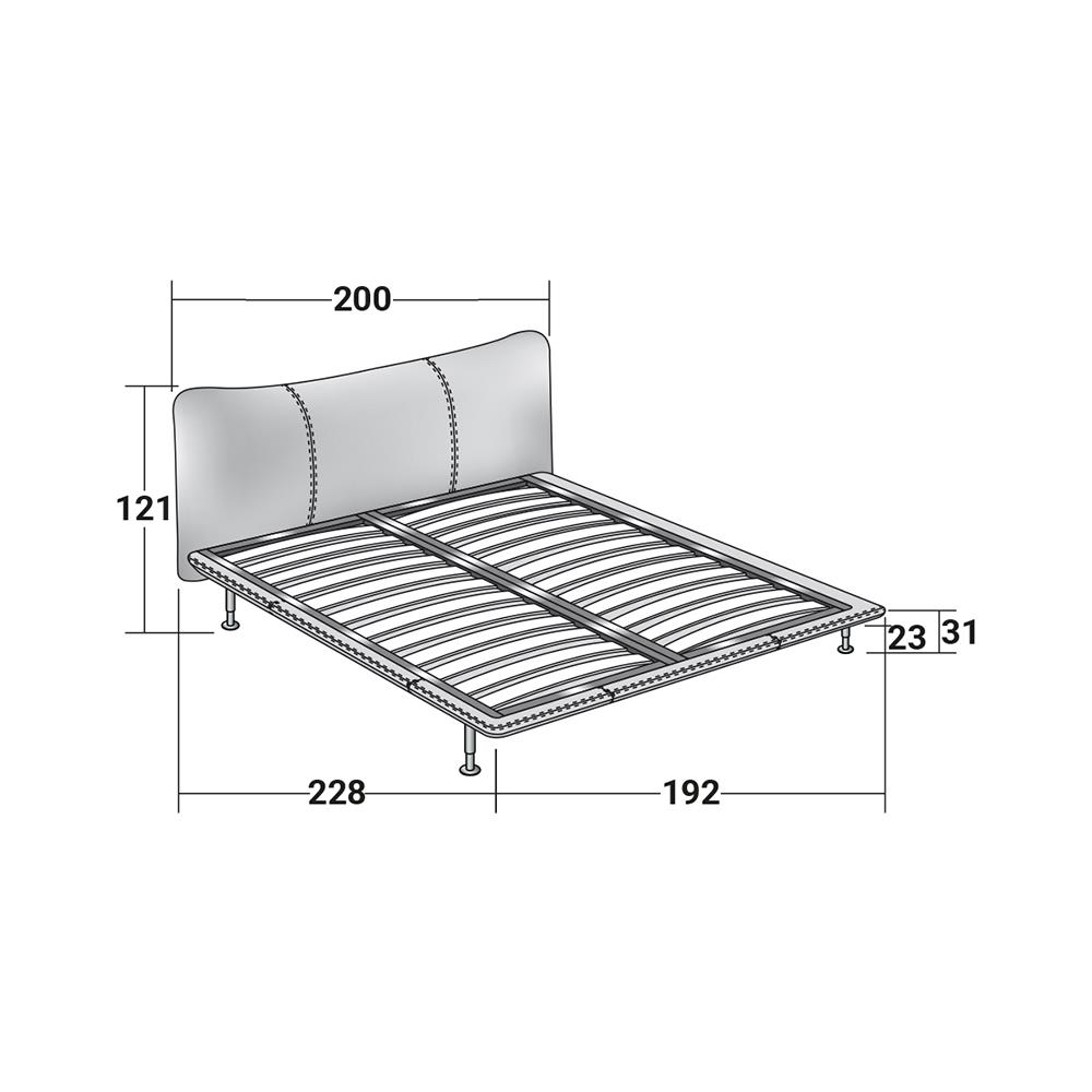 Flou - Letto Baia in pelle 5
