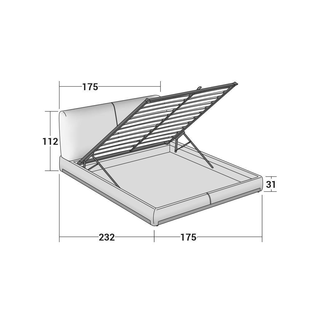 Flou - Letto contenitore Atelier M 5