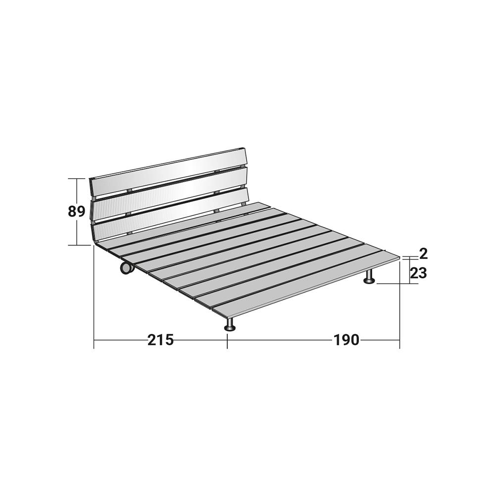 Flou - Letto Tadao bianco e grigio 5