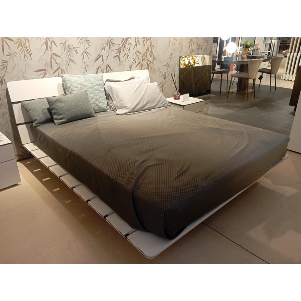 Flou - Letto Tadao bianco e grigio