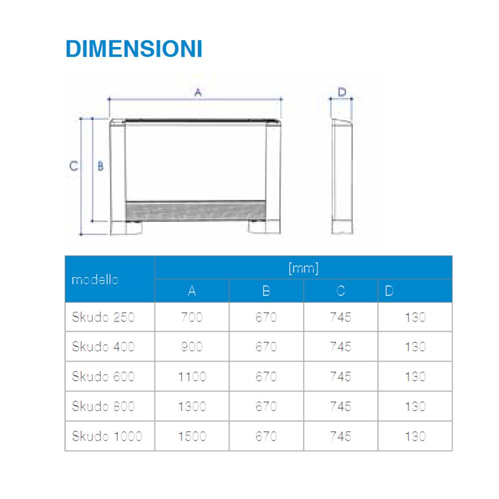 Ideal Clima - Ventilconvettore SKUDO 400 DC + Pannello LCD 5