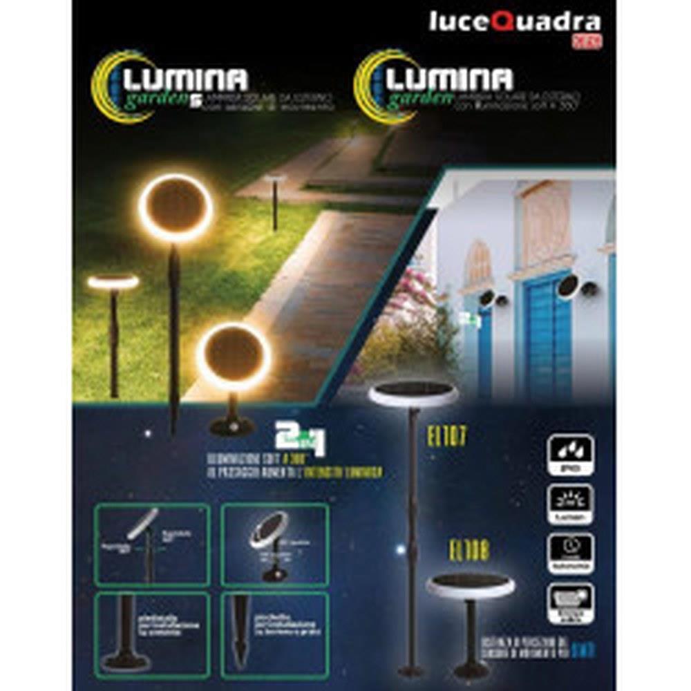 lumina garden - lampada solare s 2in1 - palo e picchetto