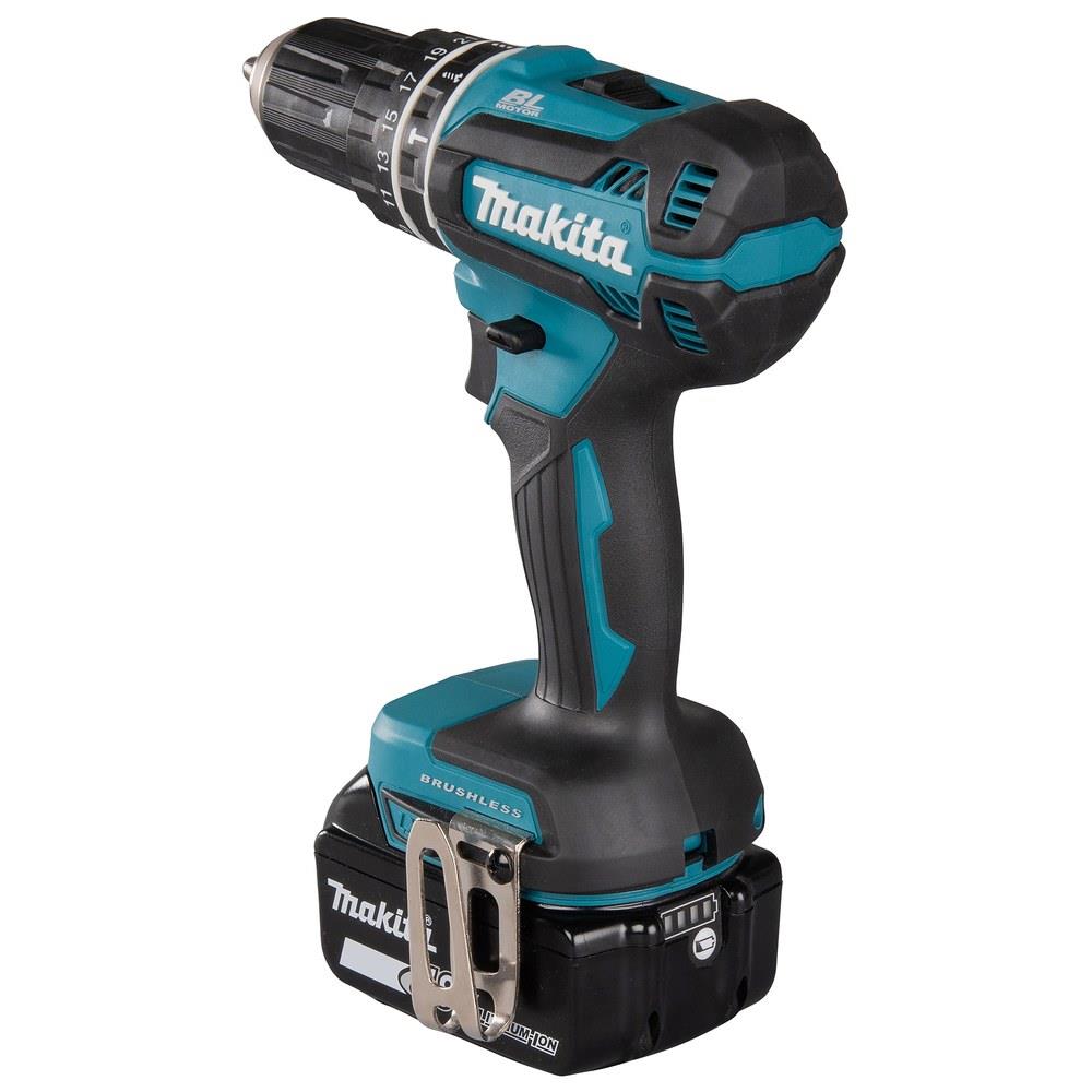 makita - trapano avvitatore a percussione 18v - dhp485fjx1 kit