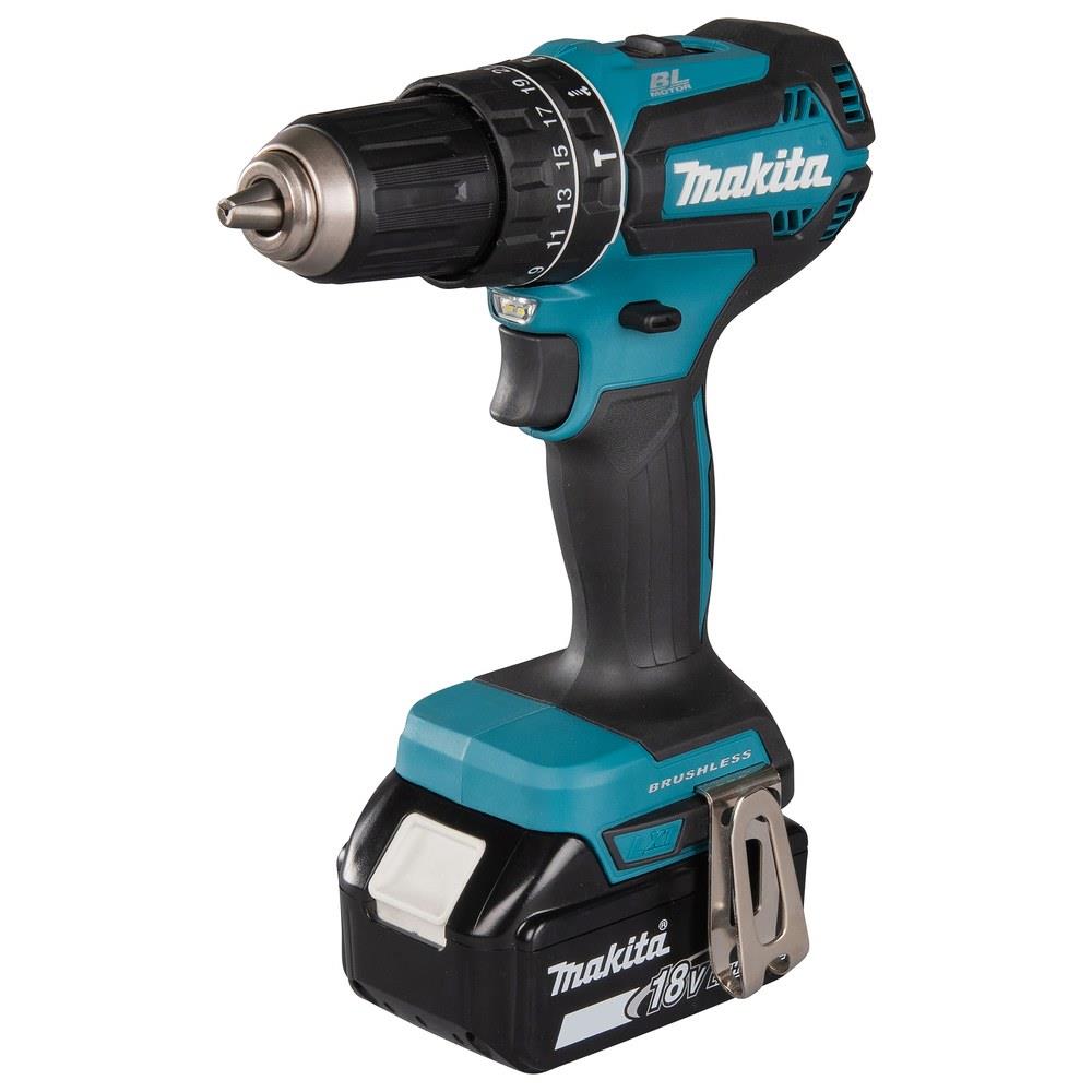 makita - trapano avvitatore a percussione 18v - dhp485fjx1 kit