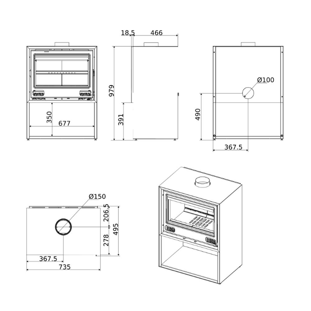 MCZ - Stufa a legna Steel Case 70 3