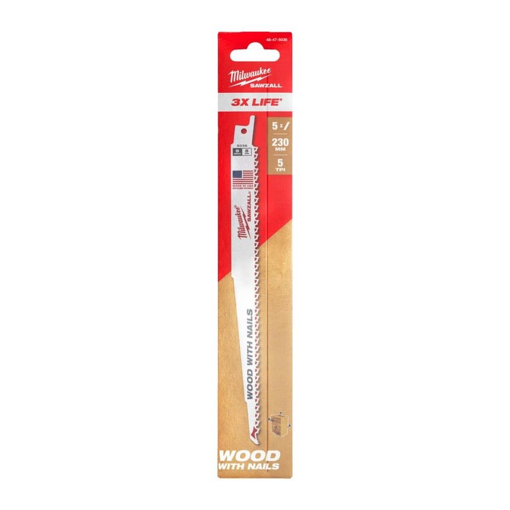 milwaukee - lama per sega a gattuccio - legno e chiodi 230mm