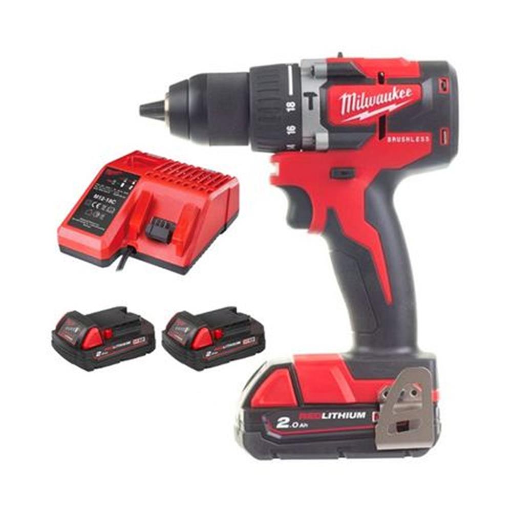 Milwaukee - Trapano Avvitatore a Percussione 18V Brushless M18CBLPD-203 