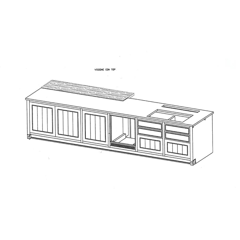 Pacema - Cucina ad isola il legno bianco 9