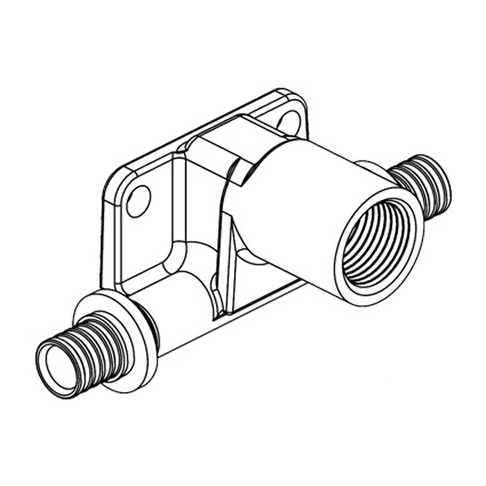 REHAU - Raccordo a Tee RAUTITAN LX, con filetto femmina 1