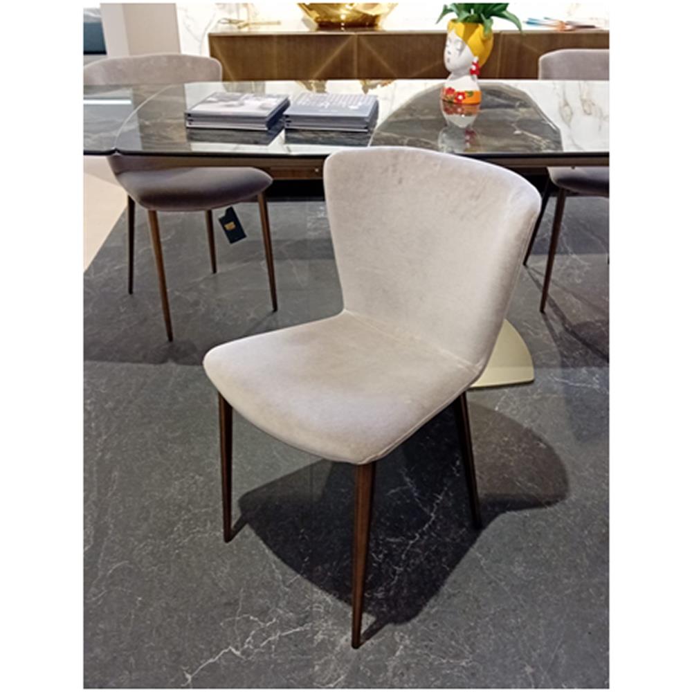Riflessi - Sedia Giò ottone e velluto