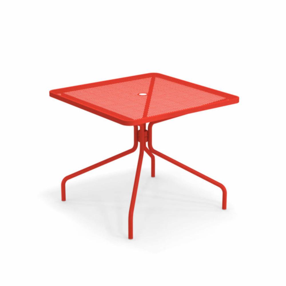 Tavolo quadrato Cambi 802 Rosso Scarlatto
