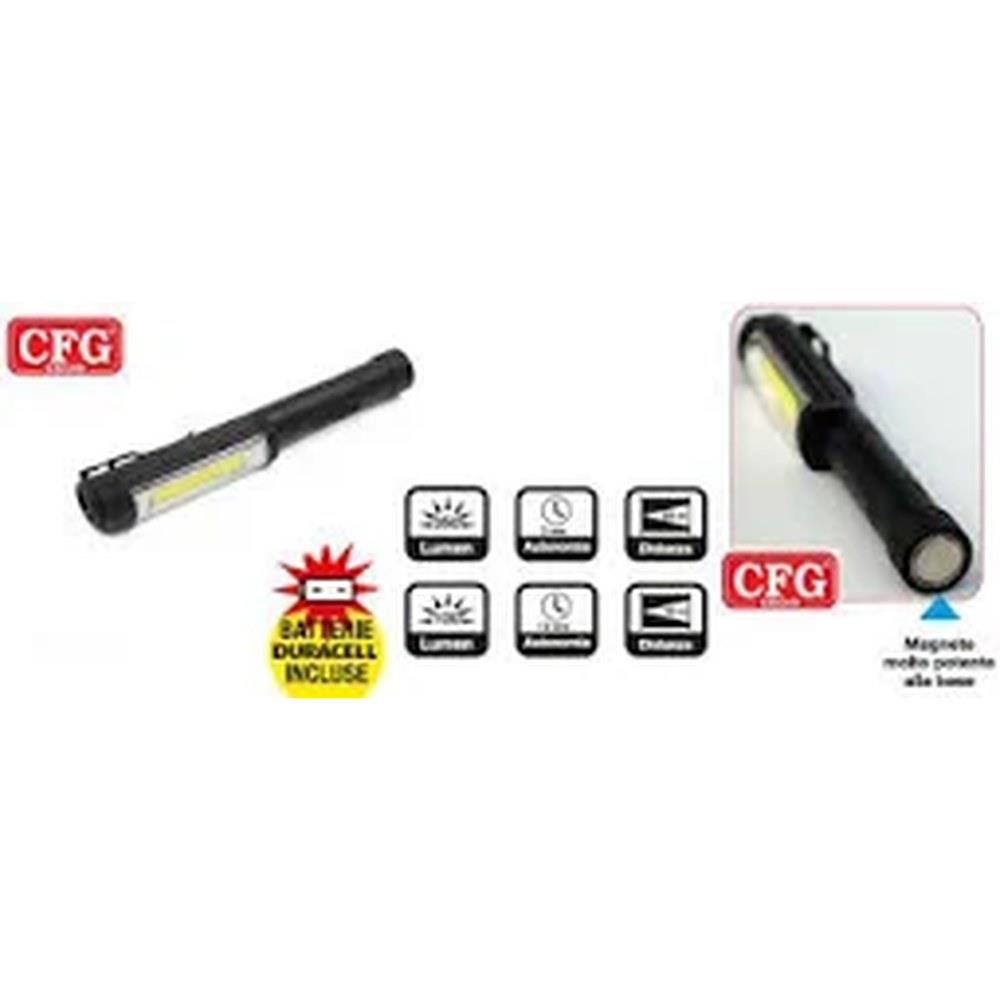 torcia led nera con calamita - el034